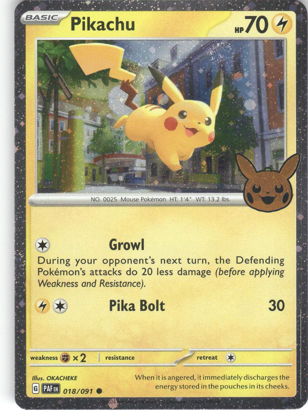 Pikachu - 018/091 (Cosmos Holo)